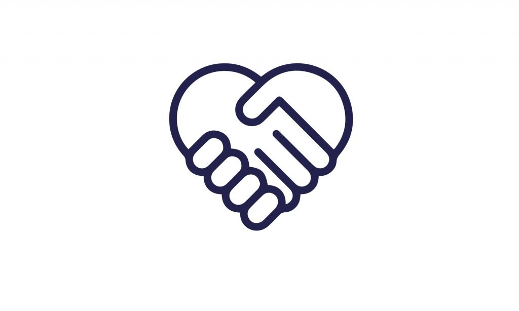 Icon Sozial Hilfe: Hände als Herz